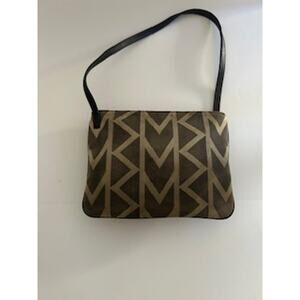 Michael Kors Vintage RARE Y2K 90s Zippered Purse Shoulder Bag Small Brown Tan